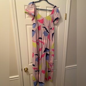 EUC pink maternity maxi dress